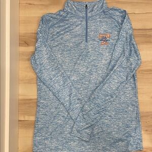 Light Blue Heather Quarter-Zip Pullover with TN Lady Vols Logo